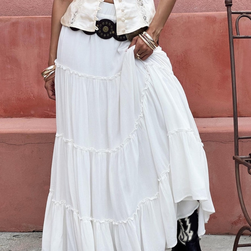 Miriah Maxi Skirt White